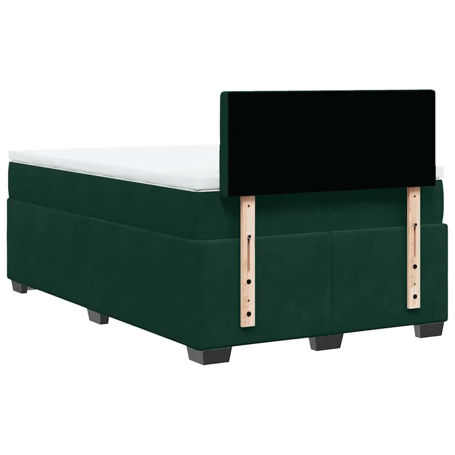 Sommier à lattes de lit avec matelas vert foncé 120x190 cm - 12