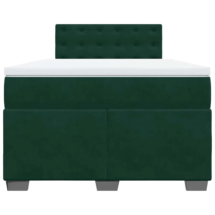 Sommier à lattes de lit avec matelas vert foncé 120x190 cm - 6
