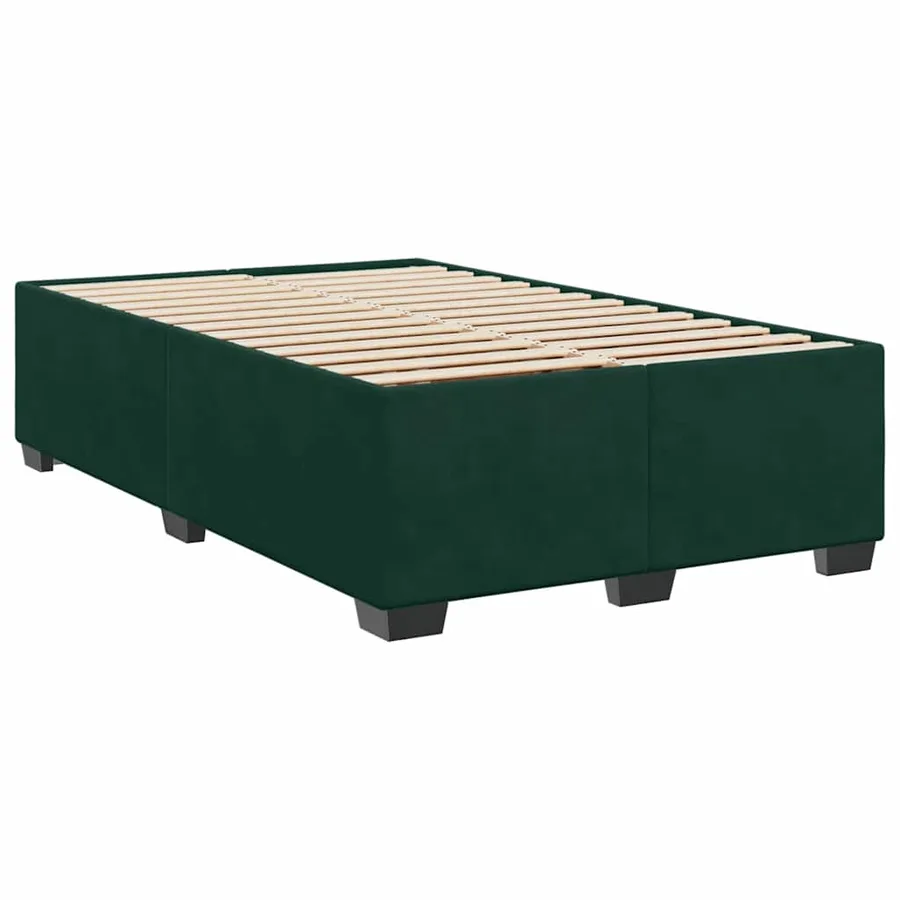 Sommier à lattes de lit avec matelas vert foncé 120x190 cm - 7