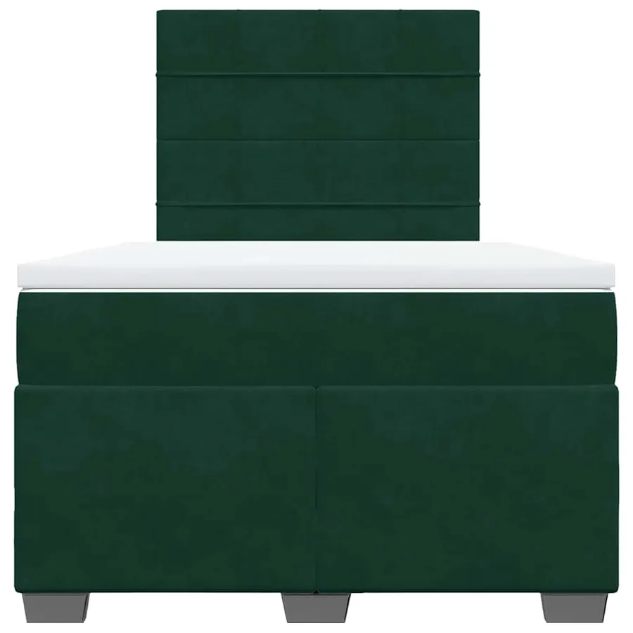Sommier à lattes de lit avec matelas vert foncé 120x190 cm - 6