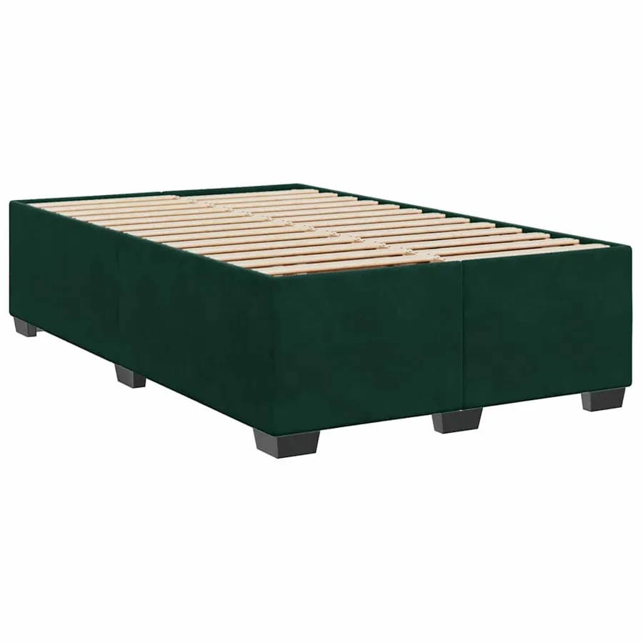 Sommier à lattes de lit avec matelas vert foncé 120x190 cm - 5