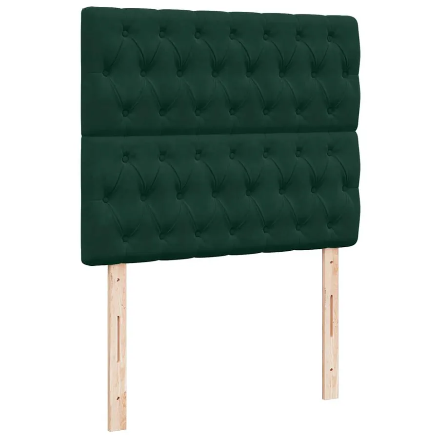 Sommier à lattes de lit avec matelas vert foncé 120x190 cm - 8