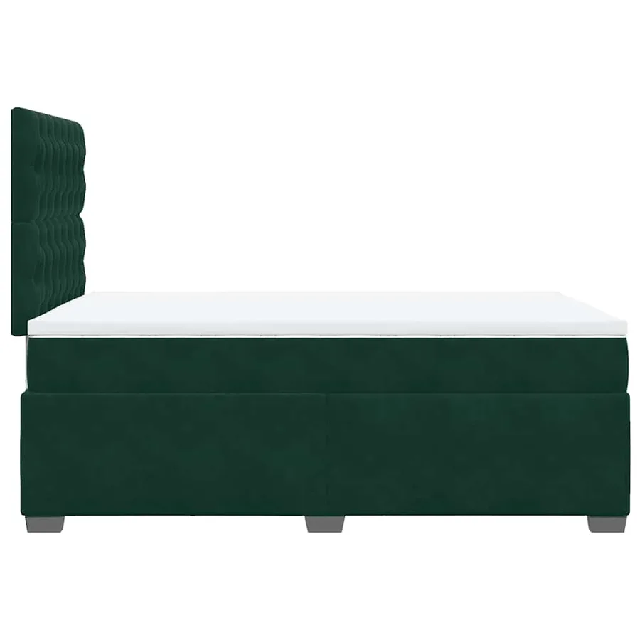 Sommier à lattes de lit avec matelas vert foncé 120x190 cm - 9