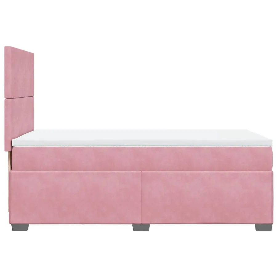 Sommier à lattes de lit avec matelas Rose 90x200 cm Velours - 11