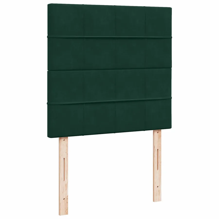 Sommier à lattes de lit avec matelas Vert foncé 100x200 cm - 8
