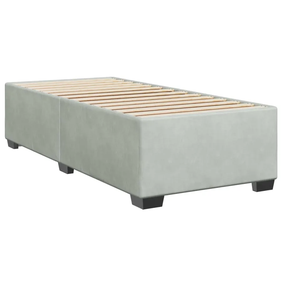 Sommier à lattes de lit et matelas Gris clair 100x200cm Velours - 5