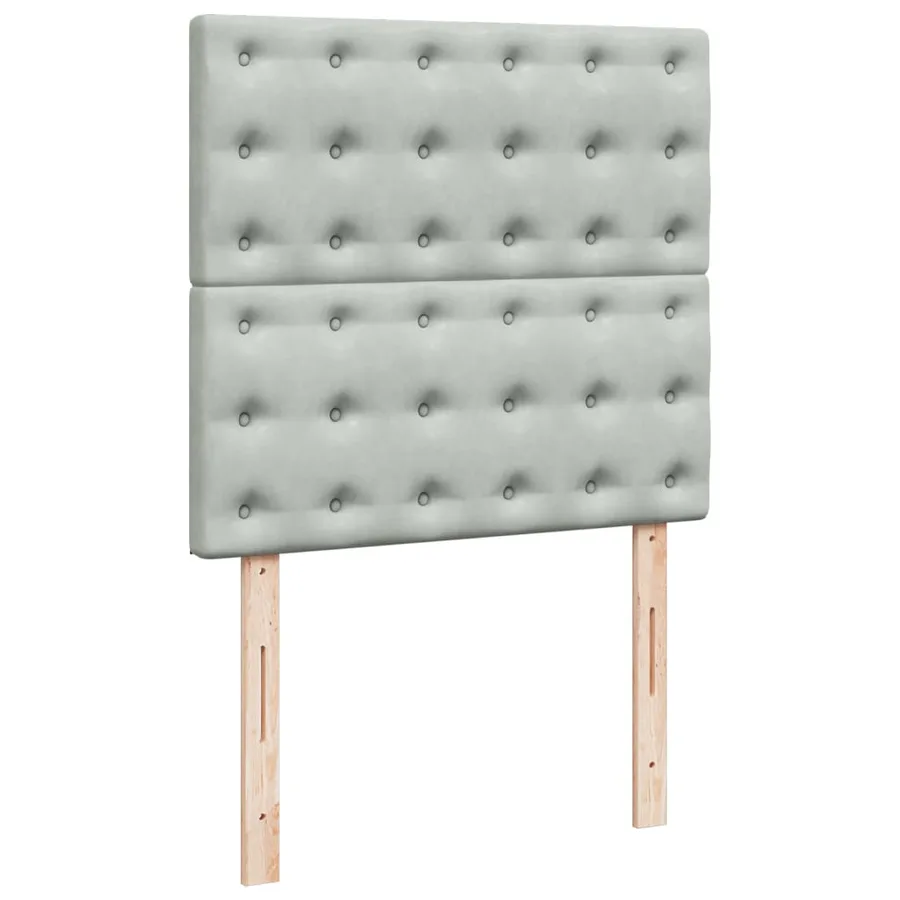 Sommier à lattes de lit et matelas Gris clair 100x200cm Velours - 8