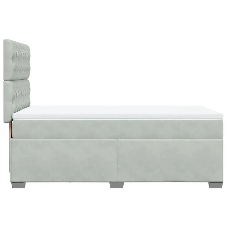 Sommier à lattes de lit et matelas Gris clair 100x200cm Velours - 11