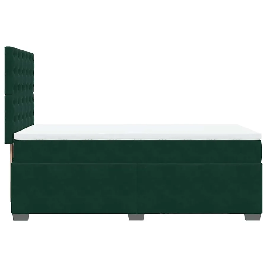 Sommier à lattes de lit avec matelas Vert foncé 100x200 cm - 12