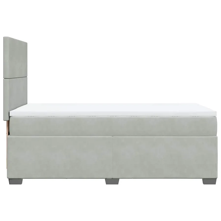 Sommier à lattes de lit et matelas Gris clair 100x200cm Velours - 12