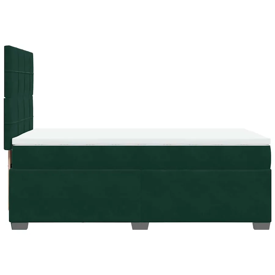 Sommier à lattes de lit avec matelas Vert foncé 100x200 cm - 12