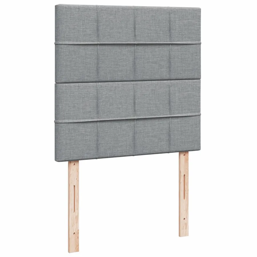 Sommier à lattes de lit avec matelas gris clair 80x200 cm tissu - 7
