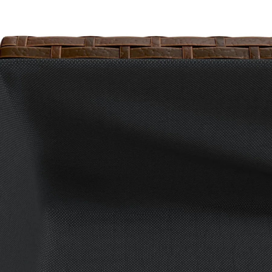 Jardinières avec étagère 2 pcs brun 70x28x70 cm résine tressée - 11