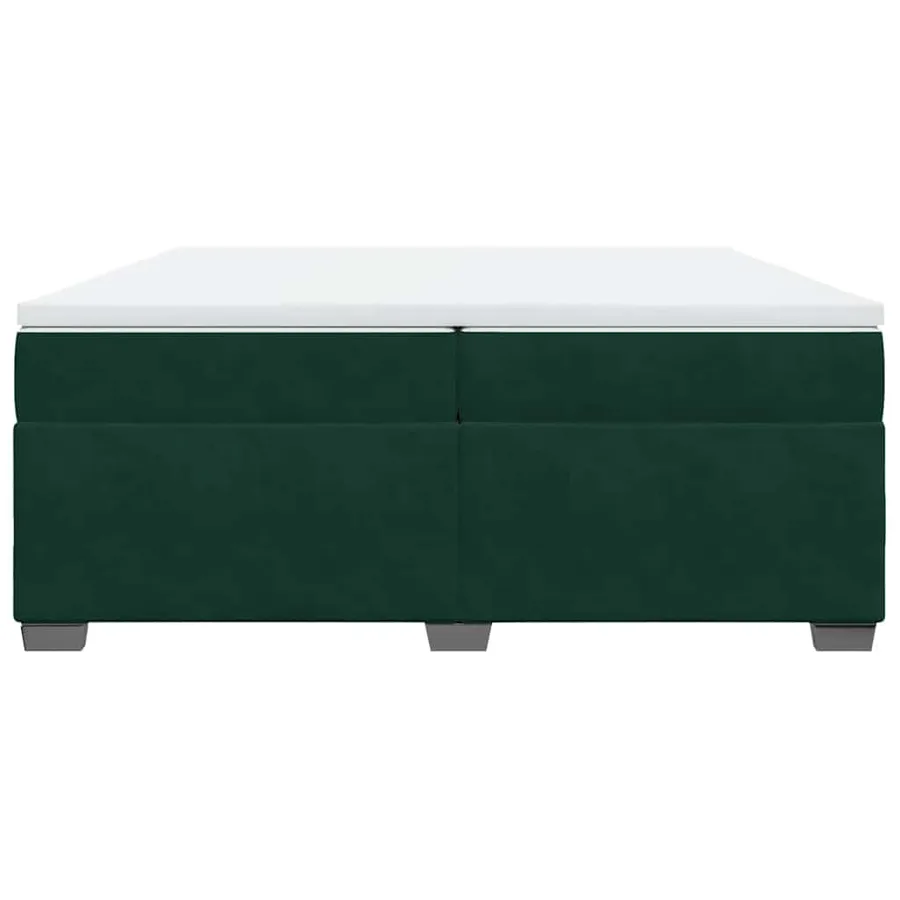 Sommier à lattes de lit et matelas Vert foncé 200x200cm Velours - 4