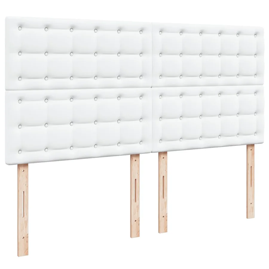 Sommier à lattes de lit avec matelas Blanc 200x200cm Similicuir - 8