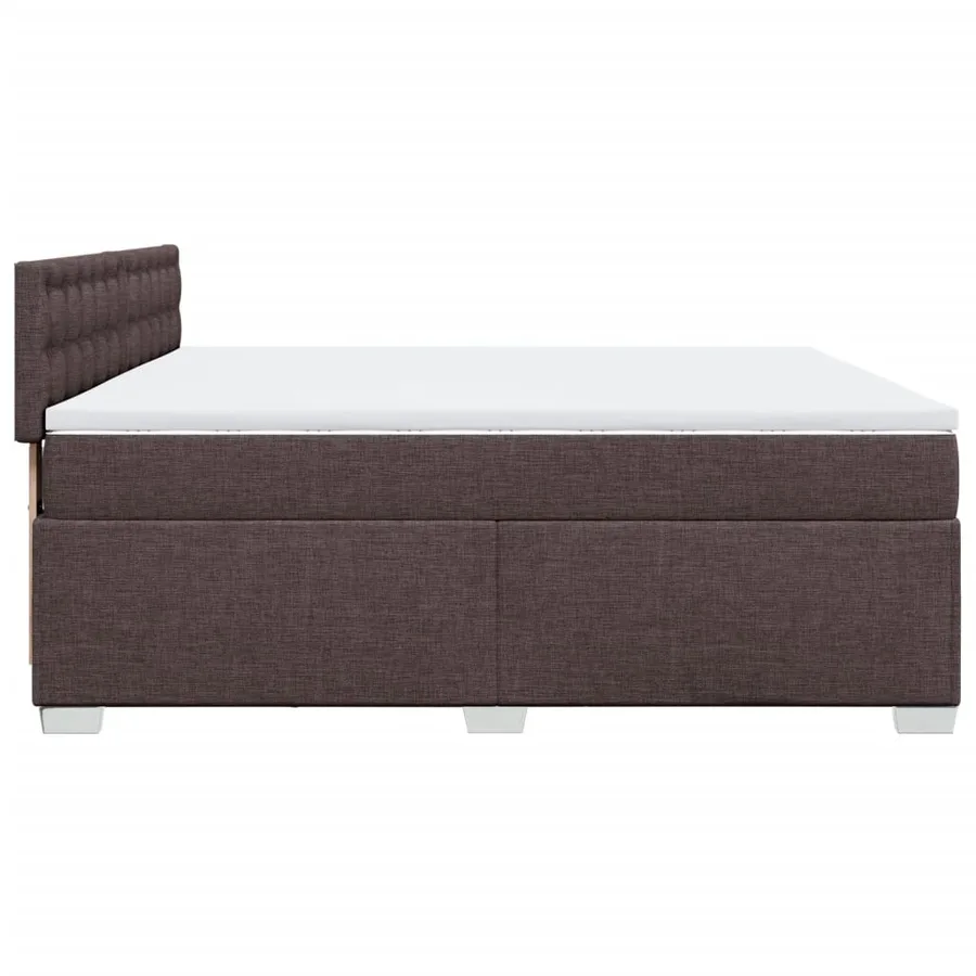 Sommier à lattes de lit avec matelas Marron foncé 200x200 cm - 9