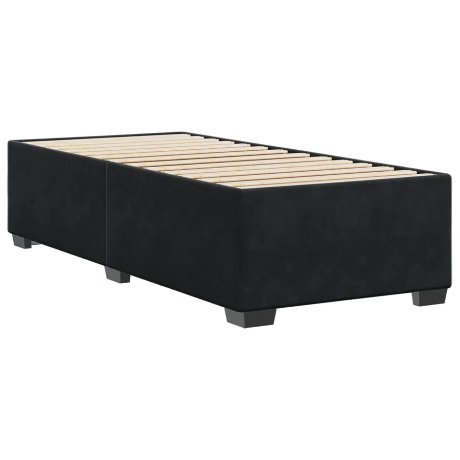 Cadre de lit sans matelas noir 90x200 cm velours - 3