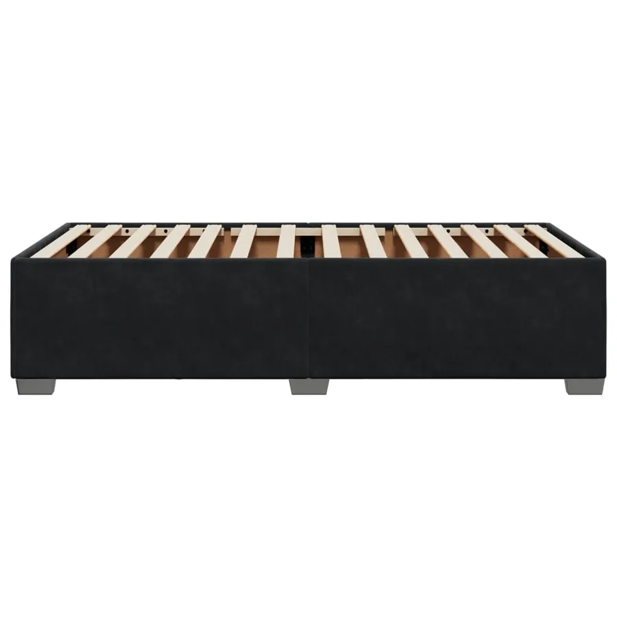 Cadre de lit sans matelas noir 90x200 cm velours - 5