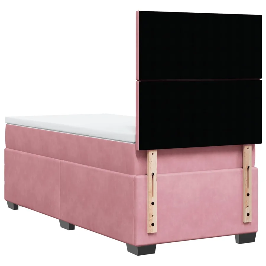 Sommier à lattes de lit et matelas Rose 80x200 cm Velours - 10