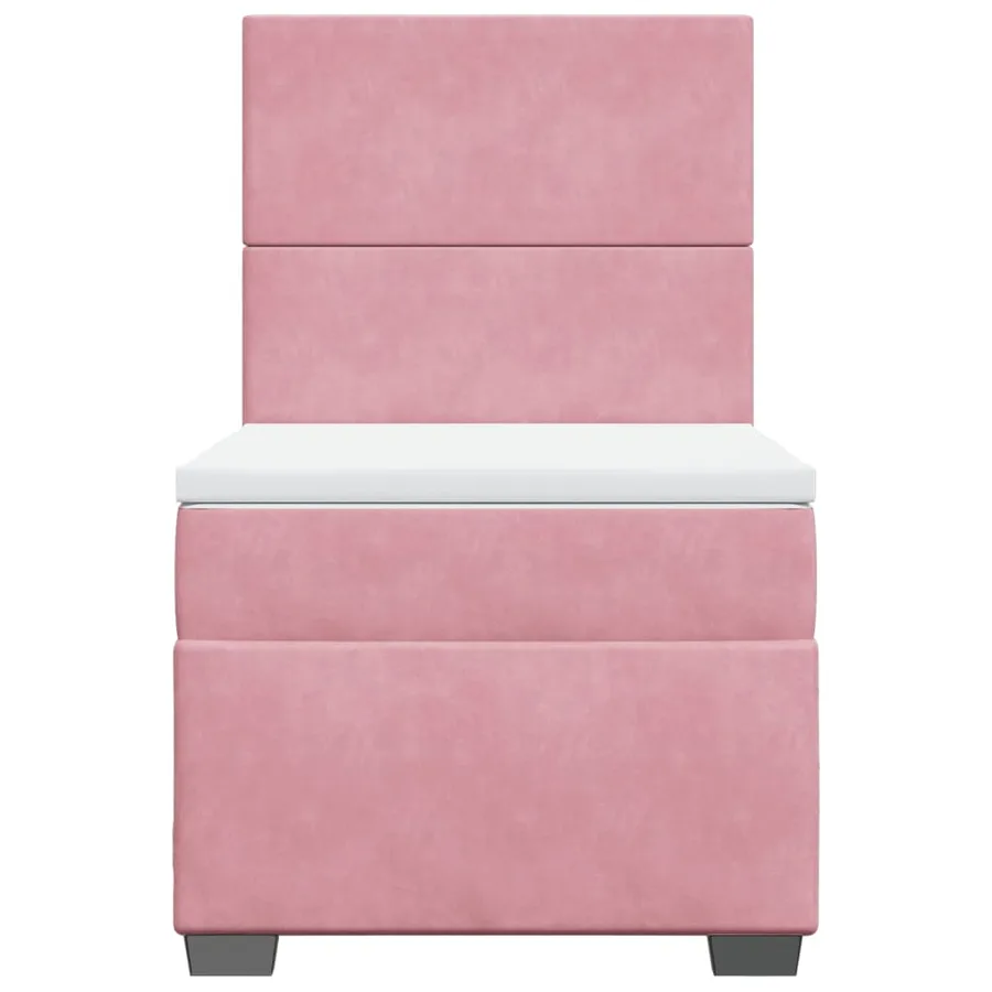 Sommier à lattes de lit et matelas Rose 80x200 cm Velours - 4