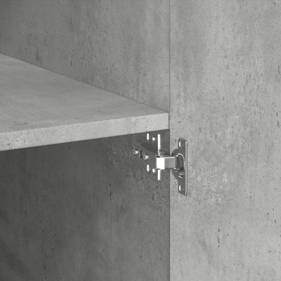 Buffet haut gris béton 80x42,5x249 cm bois d'ingénierie - 10