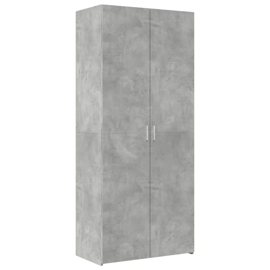 Buffet haut gris béton 80x42,5x249 cm bois d'ingénierie - 4