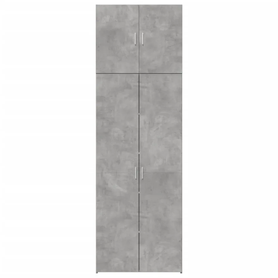 Buffet haut gris béton 80x42,5x249 cm bois d'ingénierie - 5