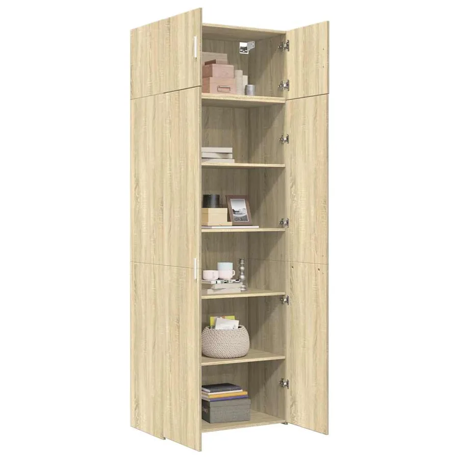 Armoire de rangement chêne sonoma 80x42,5x225 cm - 3