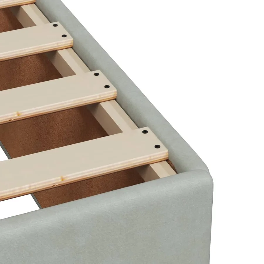 Sommier à lattes de lit et matelas Gris clair 80x200 cm Velours - 13