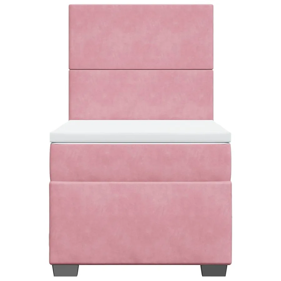 Sommier à lattes de lit avec matelas Rose 90x190 cm Velours - 7