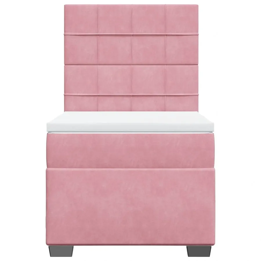 Sommier à lattes de lit avec matelas Rose 90x190 cm Velours - 7