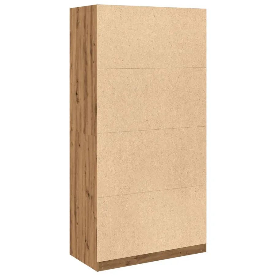 Garde-robe chêne artisanal 100x50x200 cm bois d'ingénierie - 6