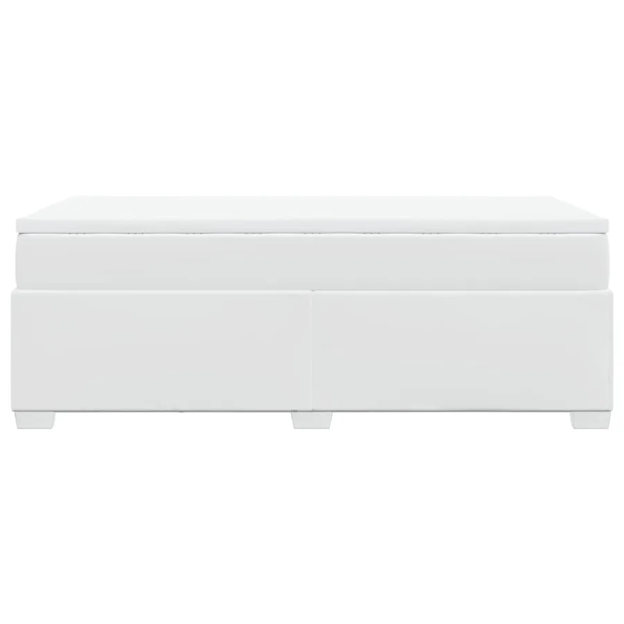 Sommier à lattes de lit avec matelas Blanc 90x200 cm Similicuir - 8