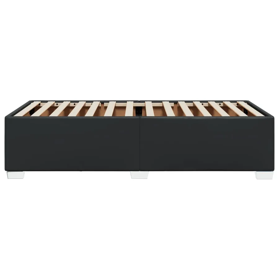 Cadre de lit sans matelas noir 100x200 cm similicuir - 5