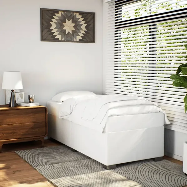 Cadre de lit sans matelas blanc 80x200 cm similicuir