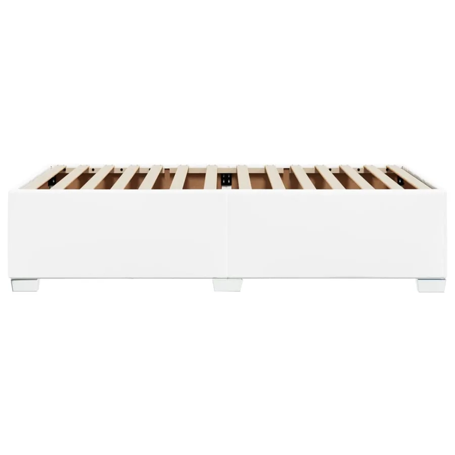 Cadre de lit sans matelas blanc 80x200 cm similicuir - 5
