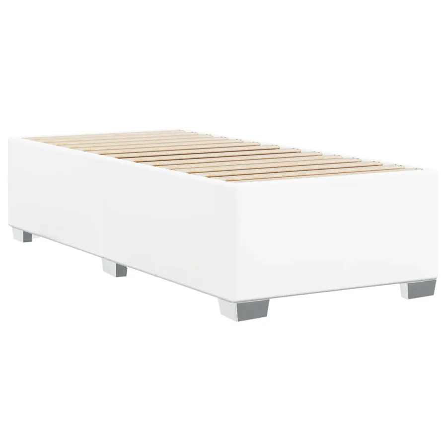 Cadre de lit sans matelas blanc 80x200 cm similicuir - 6