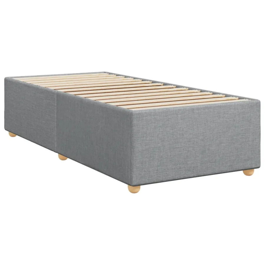 Sommier à lattes de lit avec matelas Gris clair 100x200cm Tissu - 10