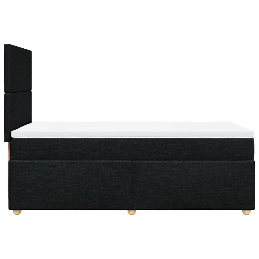 Sommier à lattes de lit avec matelas Noir 90x200 cm Tissu - 5