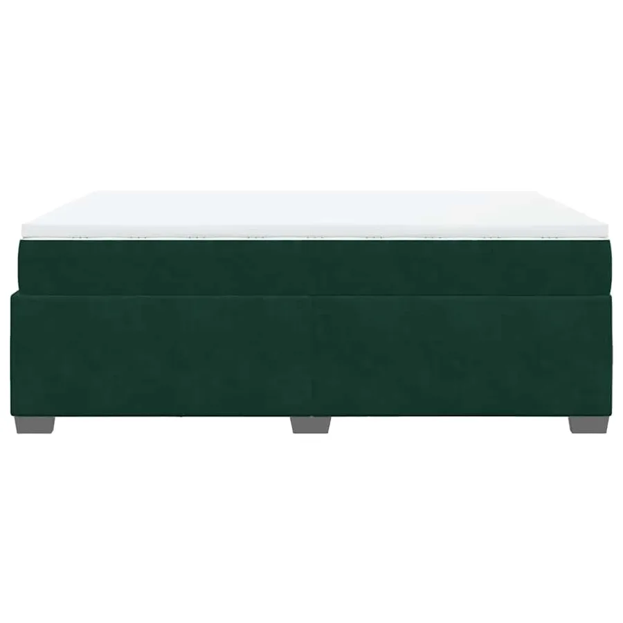 Sommier à lattes de lit et matelas Vert foncé 140x200cm Velours - 8