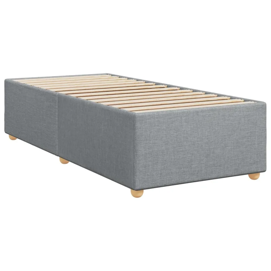 Sommier à lattes de lit avec matelas Gris clair 100x200cm Tissu - 8