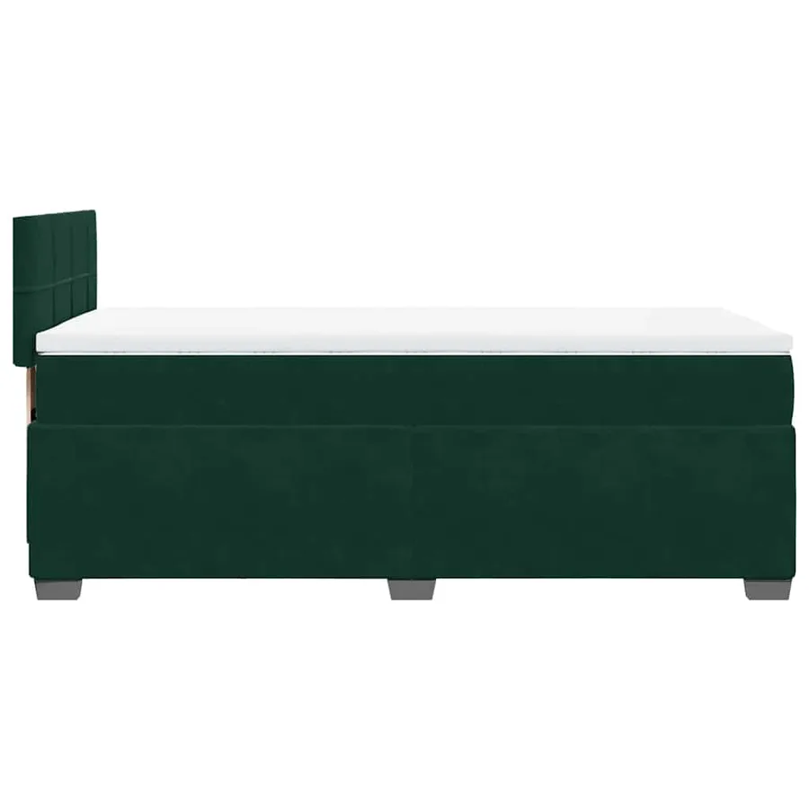Sommier à lattes de lit avec matelas Vert foncé 90x200 cm - 7