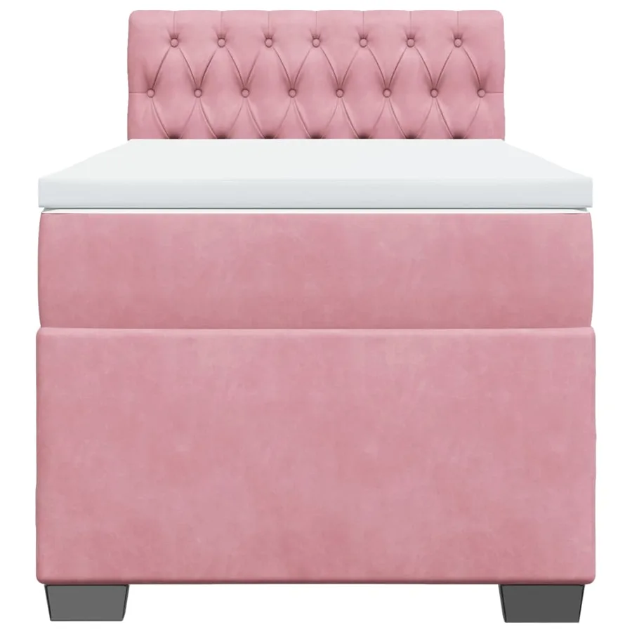 Sommier à lattes de lit avec matelas Rose 90x190 cm Velours - 6