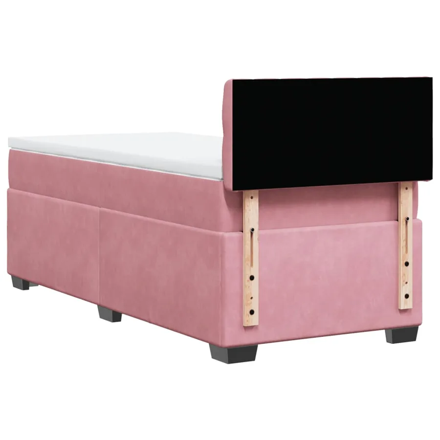 Sommier à lattes de lit avec matelas Rose 90x190 cm Velours - 8