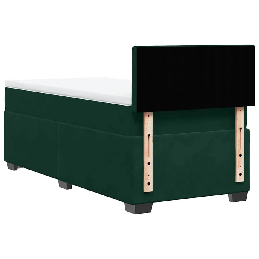 Sommier à lattes de lit avec matelas Vert foncé 90x200 cm - 10