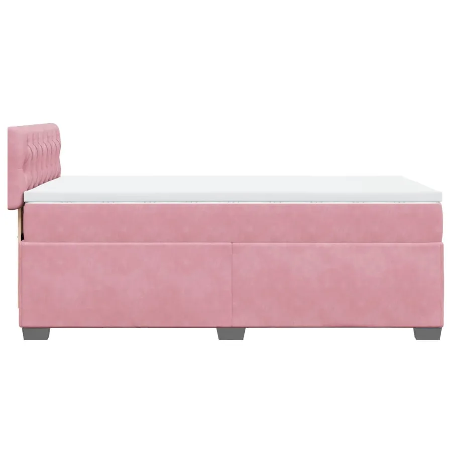 Sommier à lattes de lit avec matelas Rose 90x190 cm Velours - 9