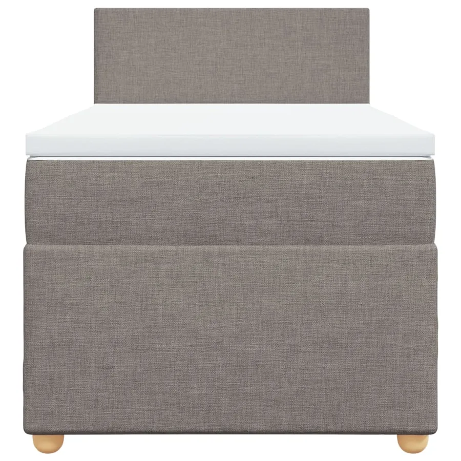 Sommier à lattes de lit avec matelas Taupe 100x200 cm Tissu - 6