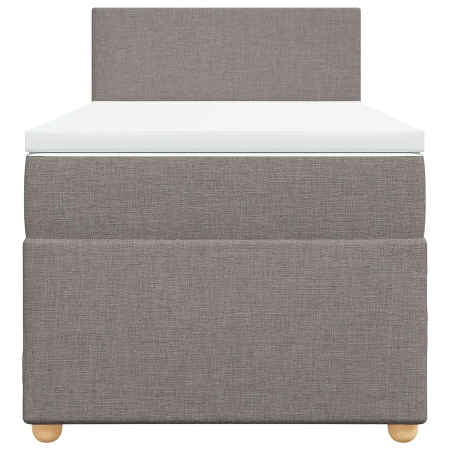 Sommier à lattes de lit avec matelas Taupe 90x200 cm Tissu - 6