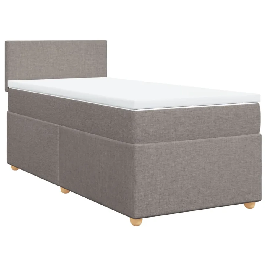 Sommier à lattes de lit avec matelas Taupe 90x200 cm Tissu - 2