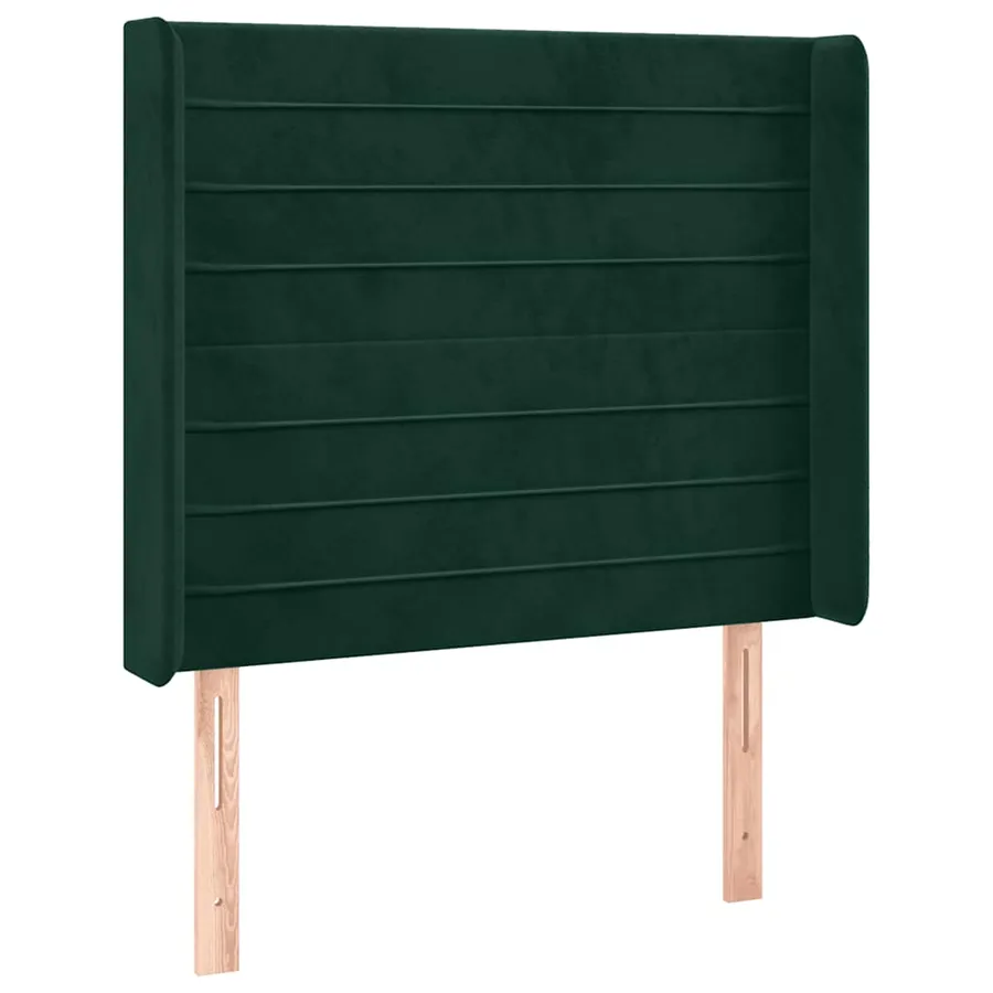 Sommier à lattes de lit et matelas et LED Vert foncé 80x200cm - 7
